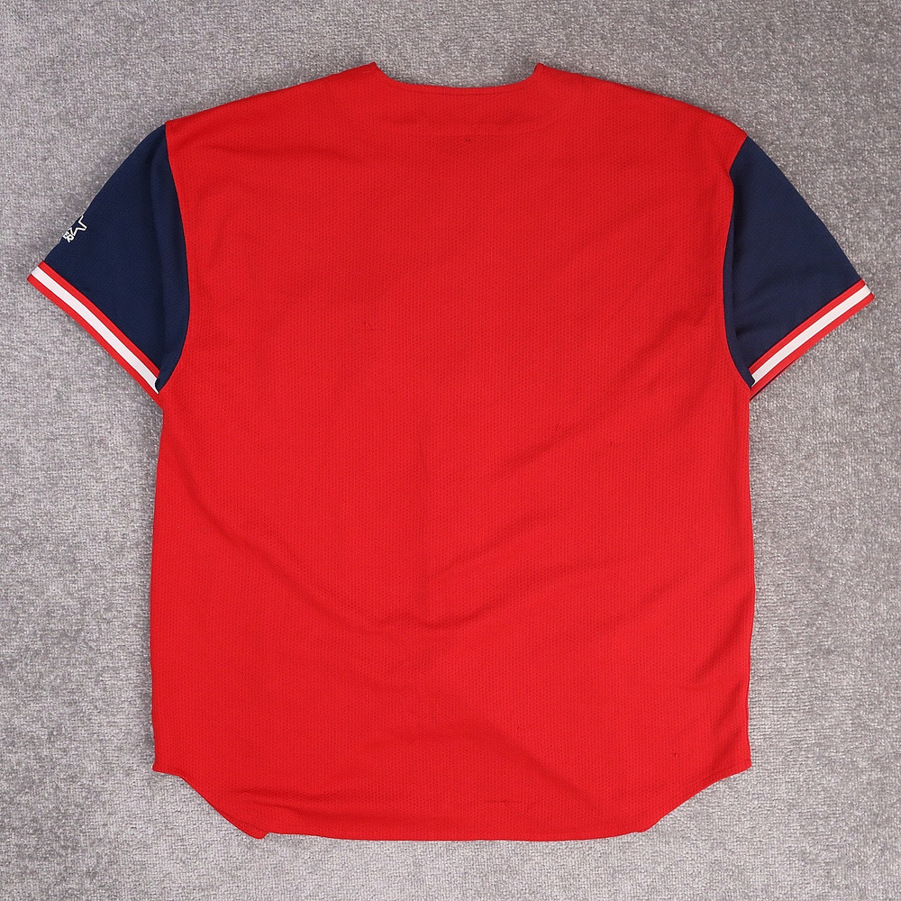 VTG Starter Atlanta Braves Baseball 2XL Red Short Sleeve Button Jersey Shirt - Picture 2 of 13
